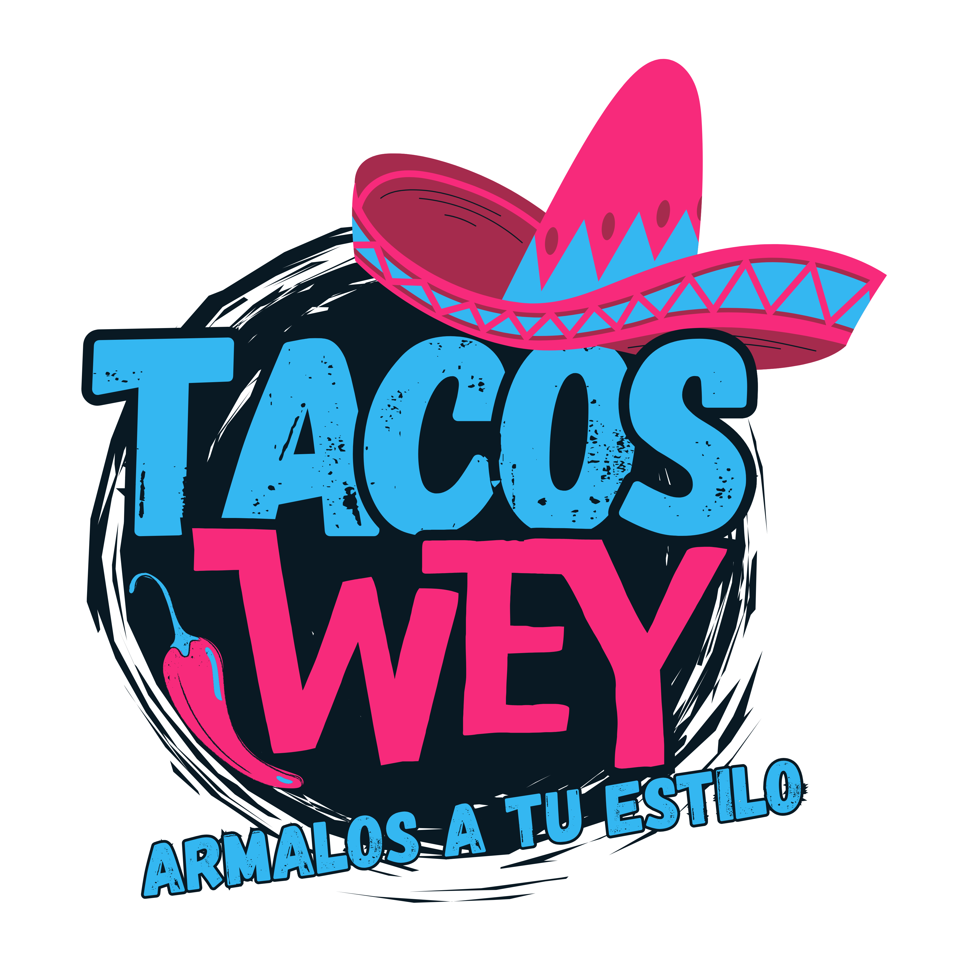 Logo de Tacos Wey. Tacos mexicanos en La Rioja Capital. Comida para llevar.