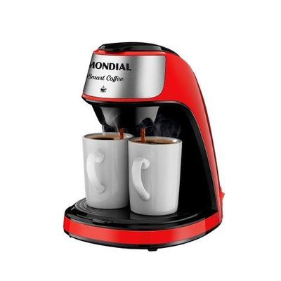 Cafeteira elétrica 2 xícaras vermelha Smart Coffee